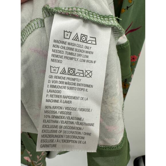 Logo Lori Goldstein Women Button Front Floral Tunic Size XL Green Earthy Stretch - Picture 7 of 7